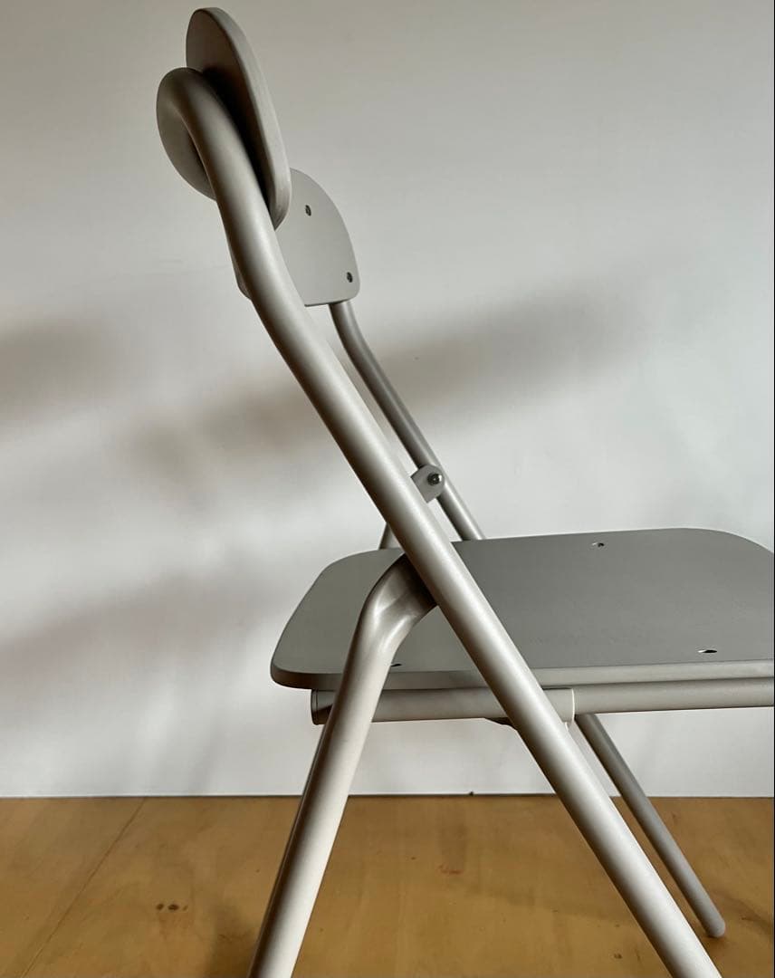 無印良品 スチールパイプ折りたたみチェア 2脚セット ウォームグレー