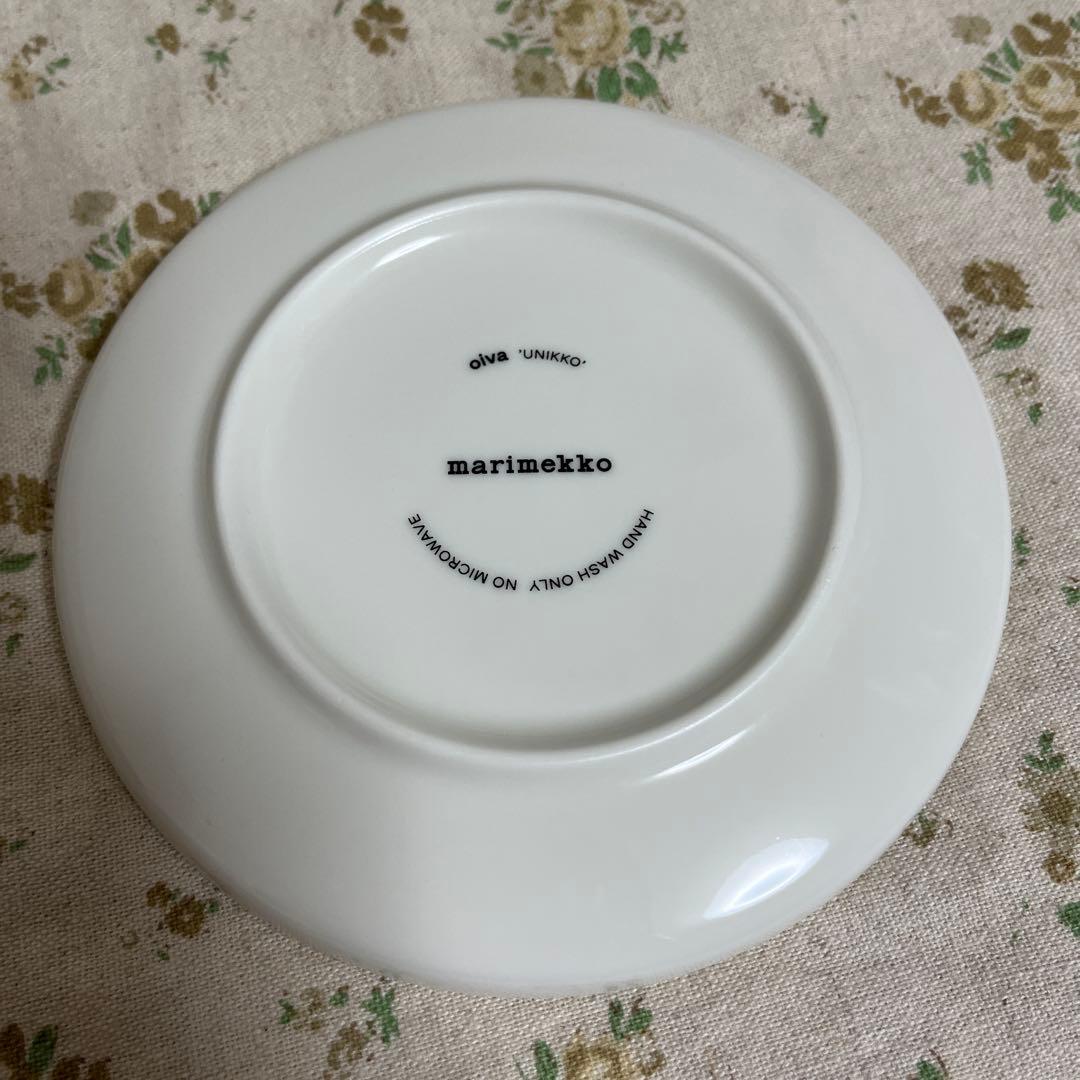 新品 マリメッコ ウニッコ マグカップ プレート ベージュ シルバー ラテマグ