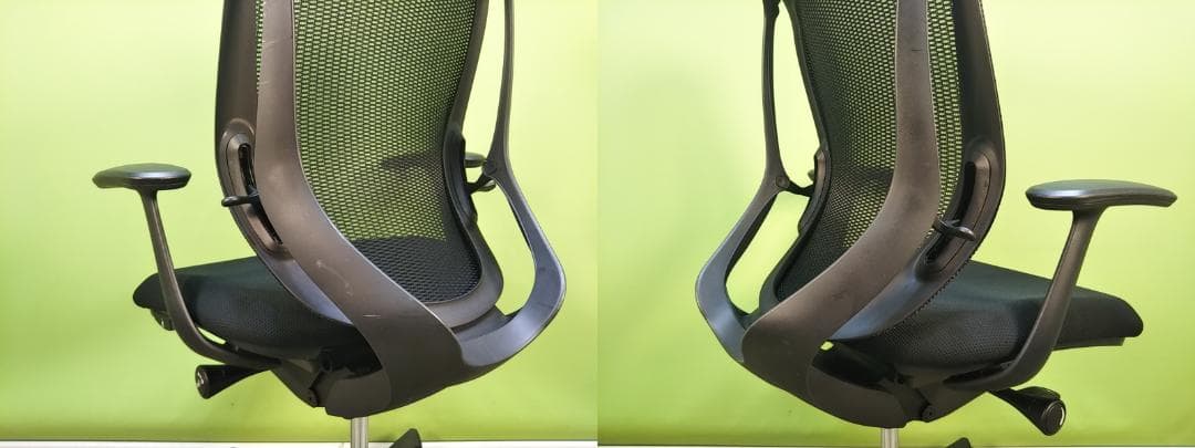 av　オカムラ　シルフィーチェア　ローバック　固定肘　前傾機能　メッシュ　中古品