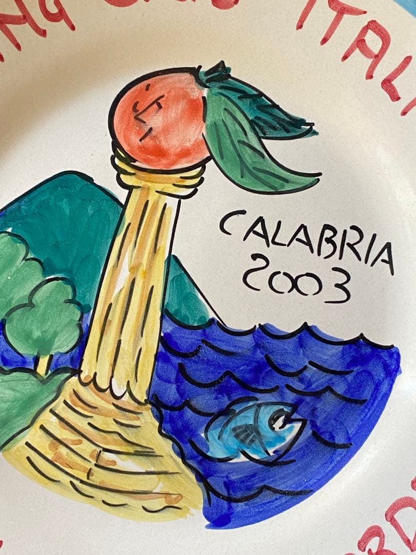 ブオンリコルド　イタリア製絵皿　2003 カラブリア