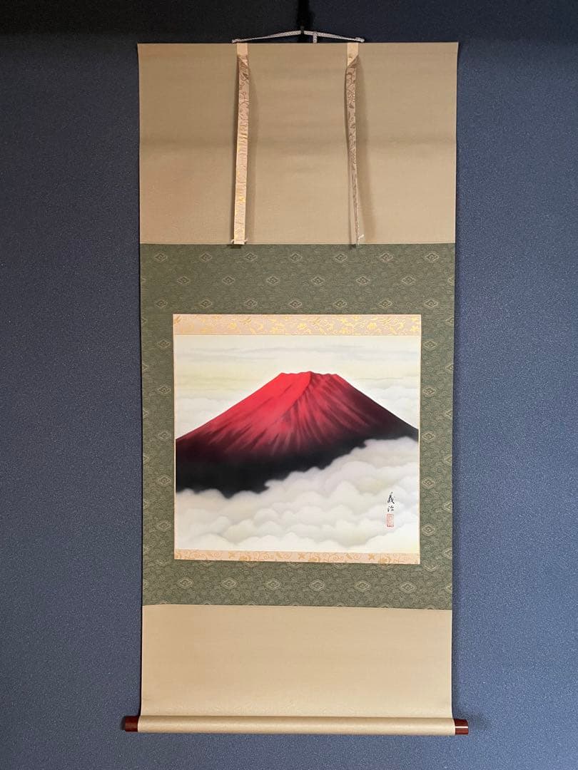 富士山 掛軸 紅富士