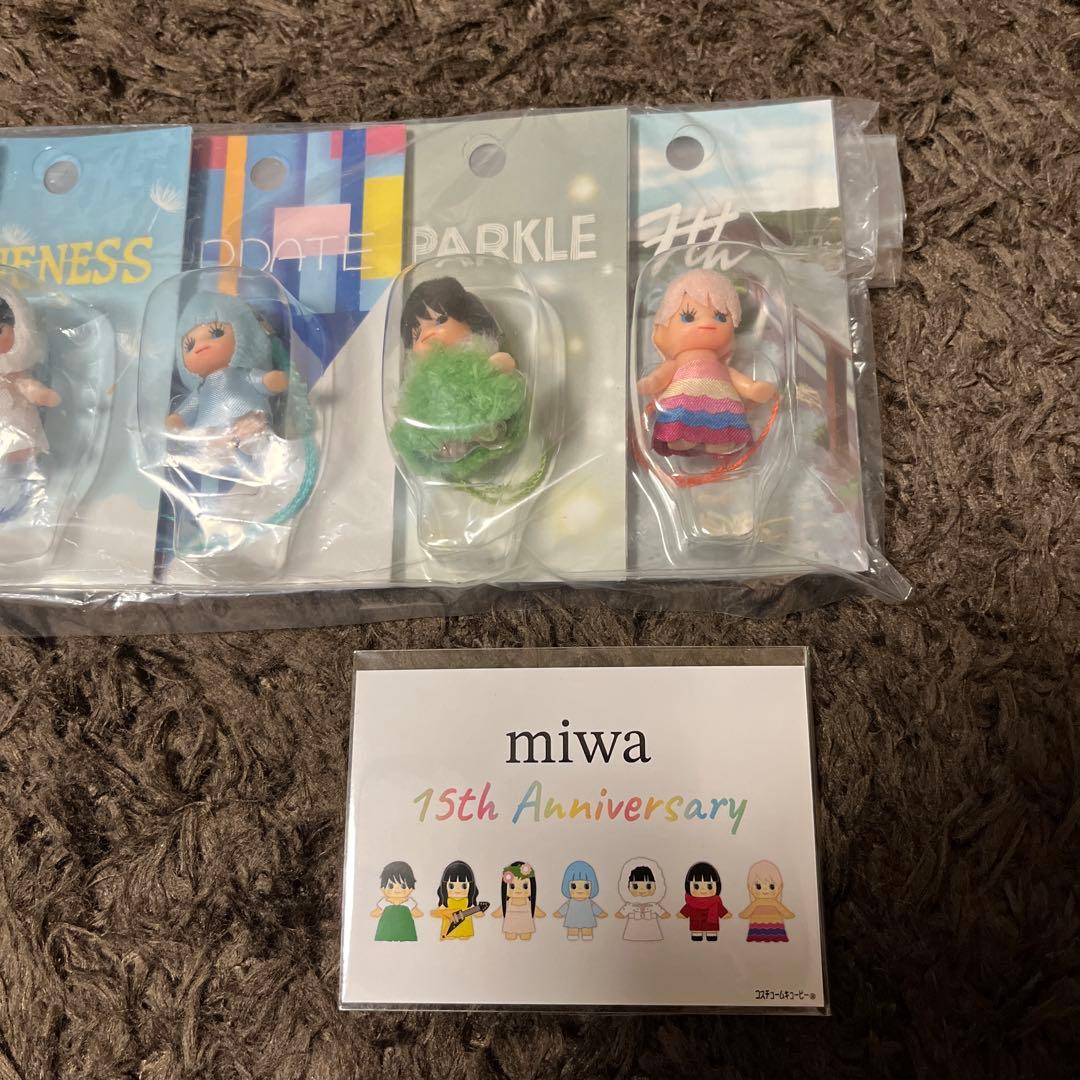 miwa 15周年記念 キューピーマスコット コンプリート7個セット カード付き