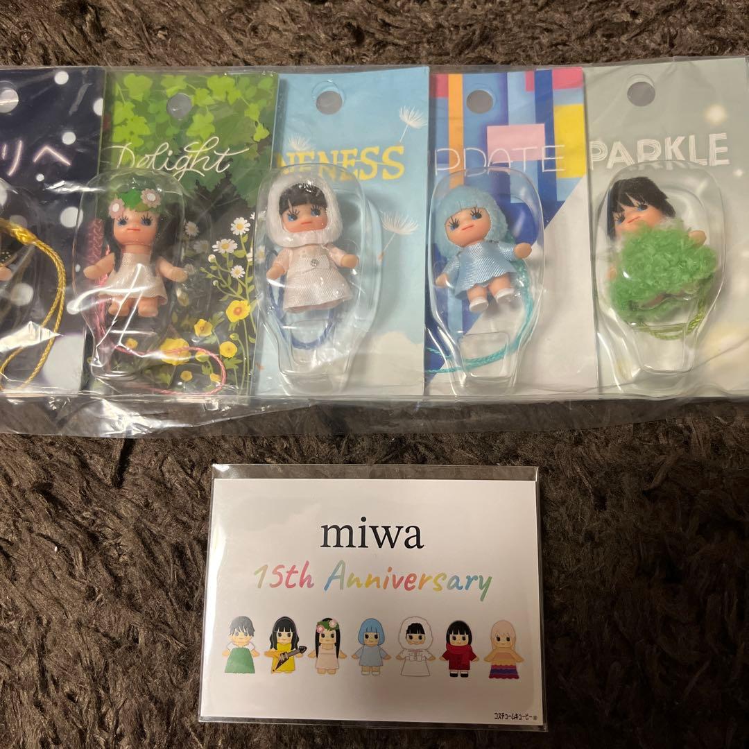 miwa 15周年記念 キューピーマスコット コンプリート7個セット カード付き