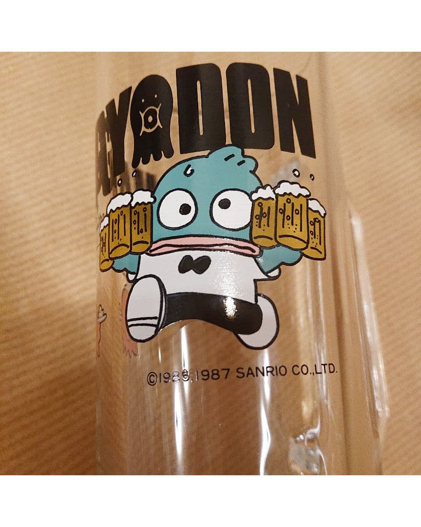 サンリオハンギョドン　ビアジョッキ　ビールジョッキ　グラス　コップ　レアレトロ