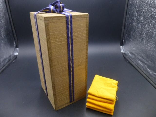 北大路魯山人　麦藁手角向付五客／共箱／朱銘