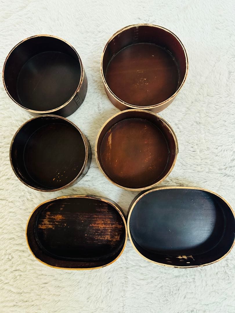 【昭和17年代の希少含】井川メンパ　弁当箱３個セット