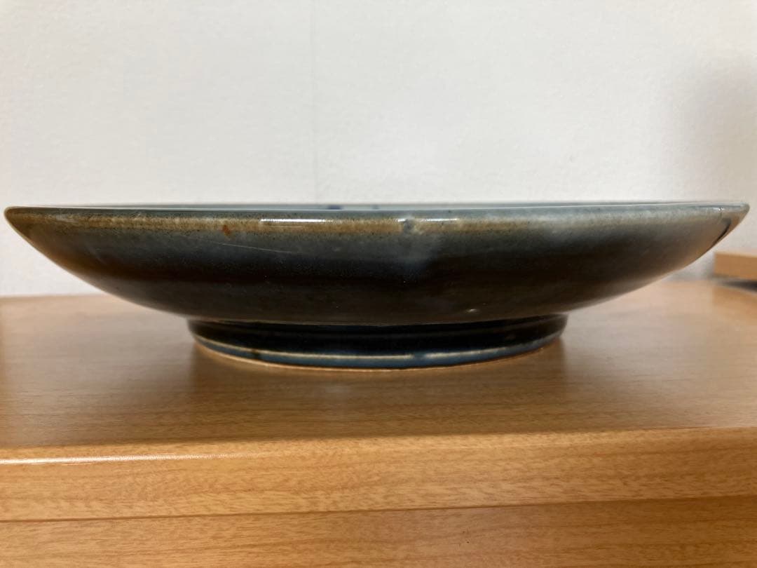 伊勢　神楽窯　奥田康博　呉須　大皿