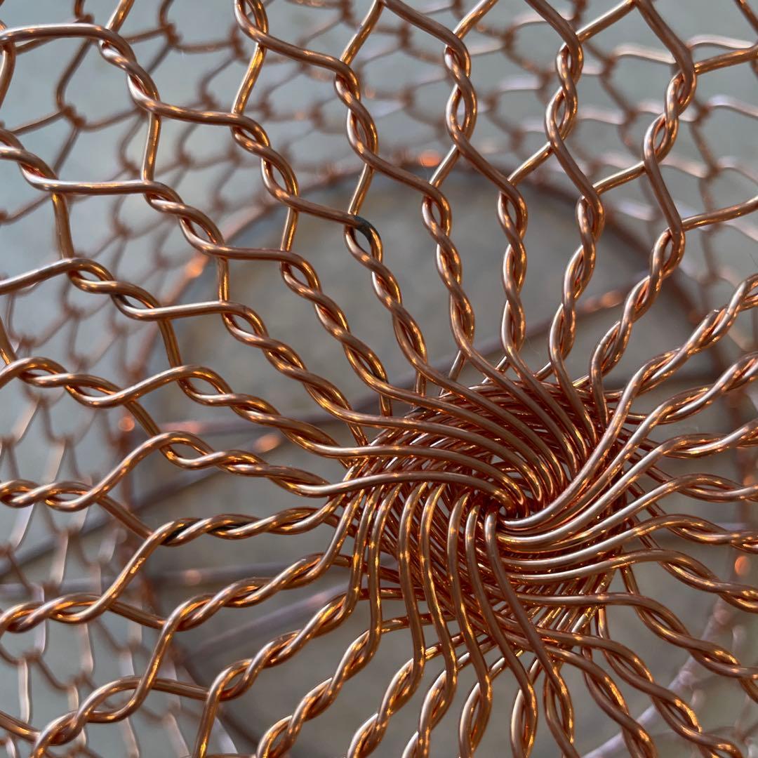 辻和金網　銅のかご