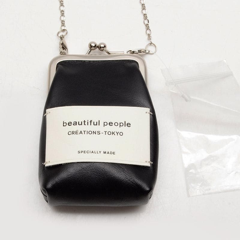 ビューティフルピープル　ネイルズ インク　ロゴ入りがま口ポーチ　ショップバッグ