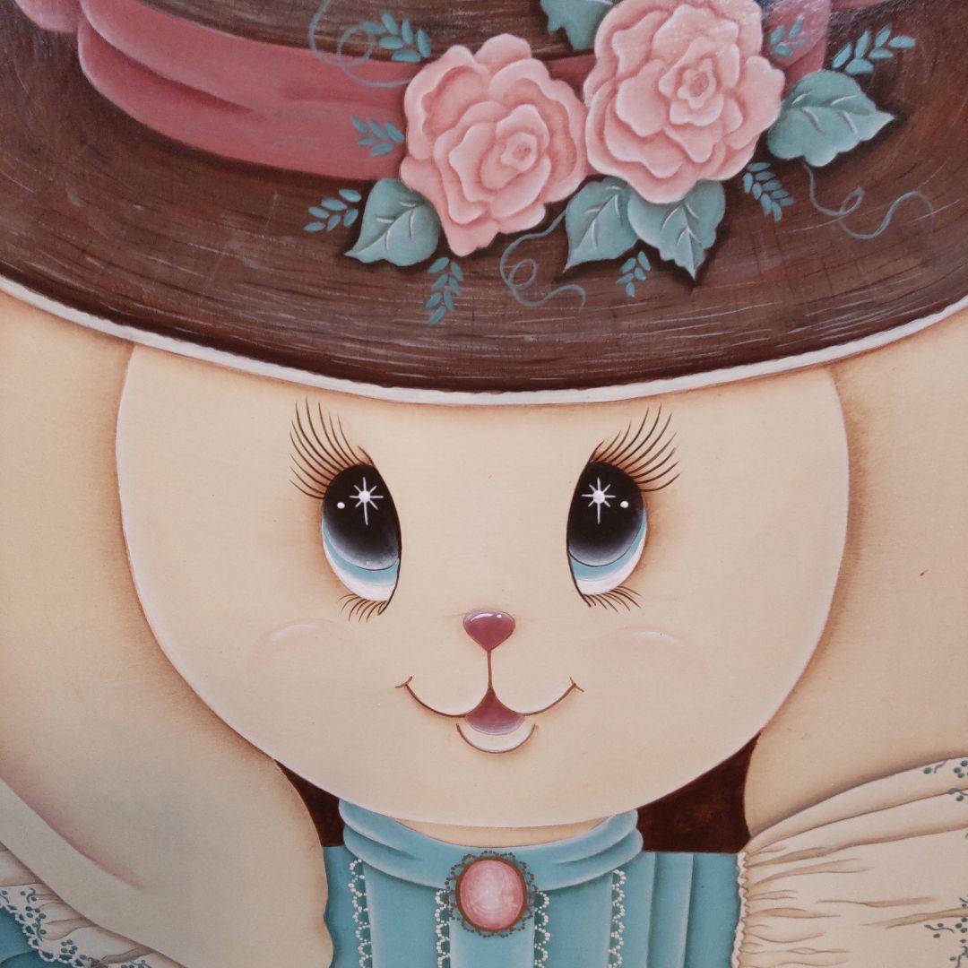 トールペイント作品 おしゃれうさぎ