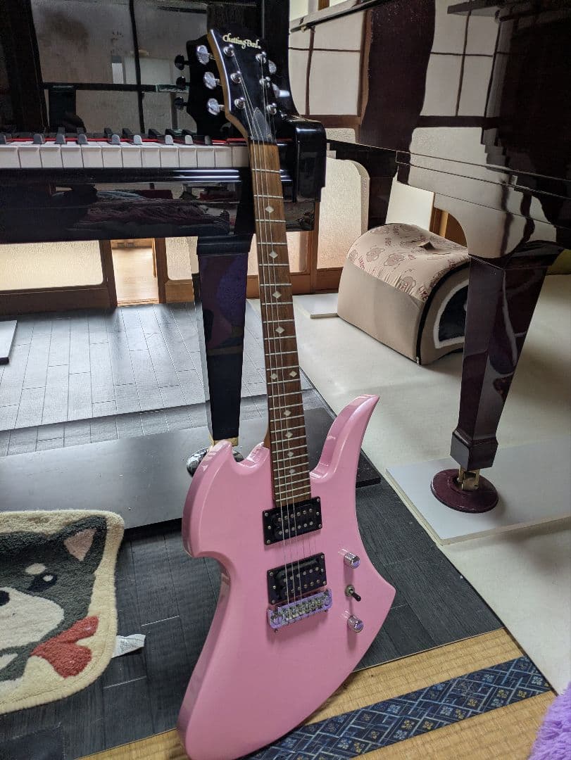 チャッティングバード　ピンク　エレキギター　モッキンバード