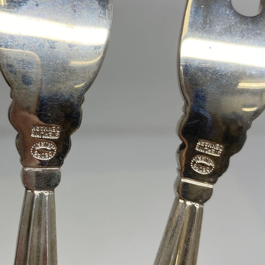ジョージジェンセン　希少ミートフォーク2本sterling925 104g