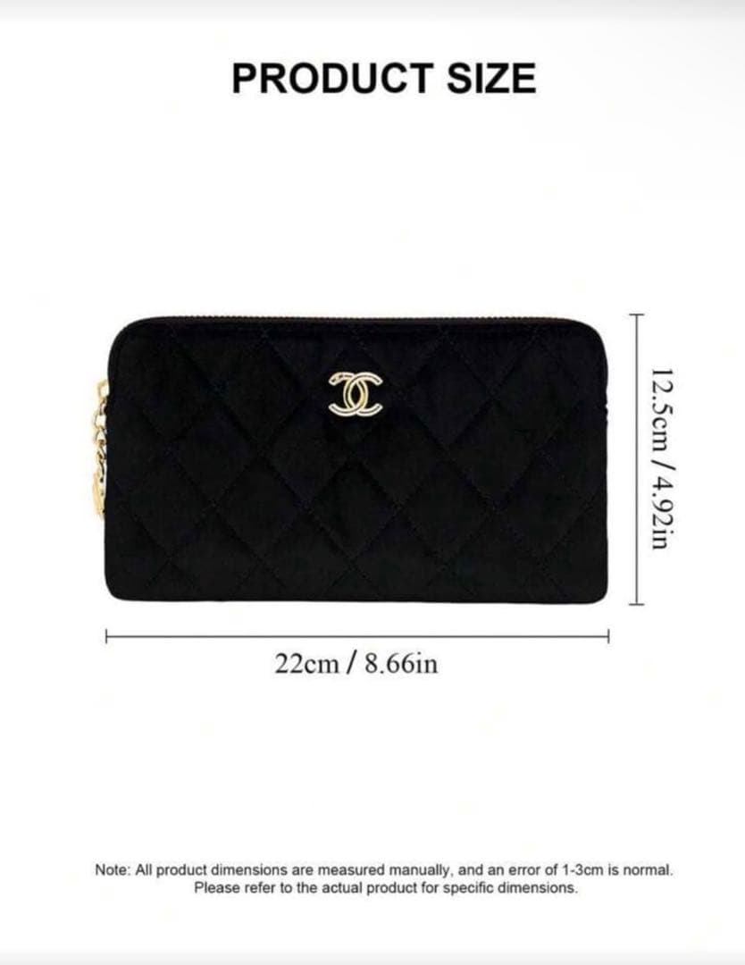 CHANEL シャネル ベロア キルティング クラッチバッグ ブラック
