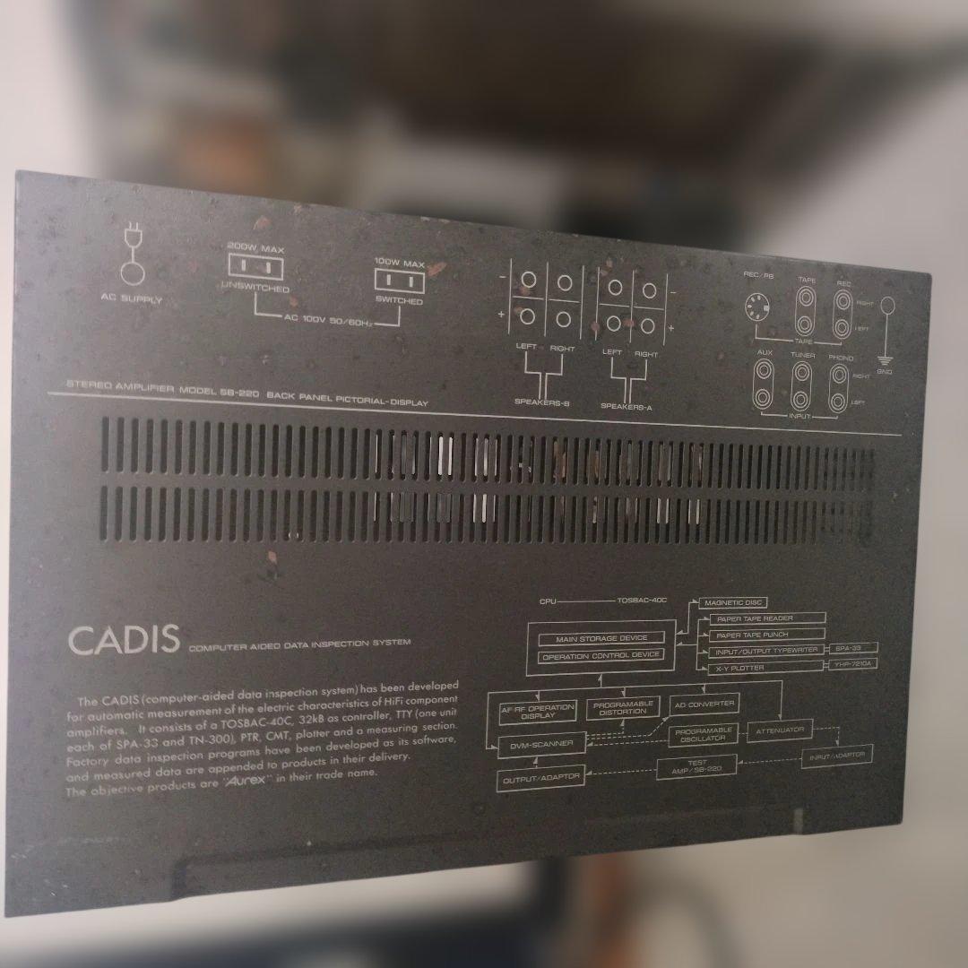 Aurexプリメインアンプ SB-220ヒューズ交換必要