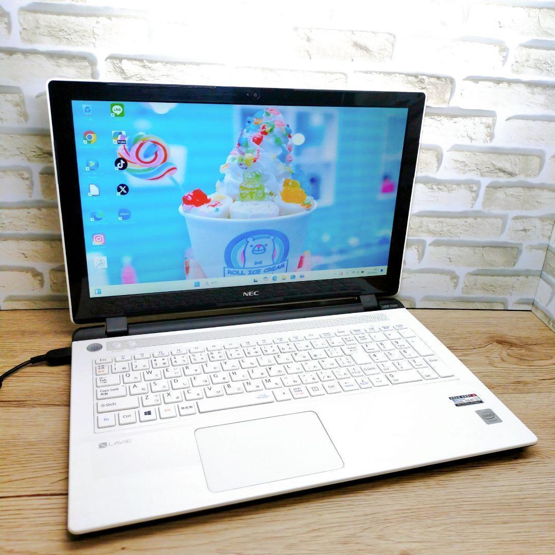 届いたらすぐに使える❤薄型NECノートPC♪Windows11✨️カメラ付き