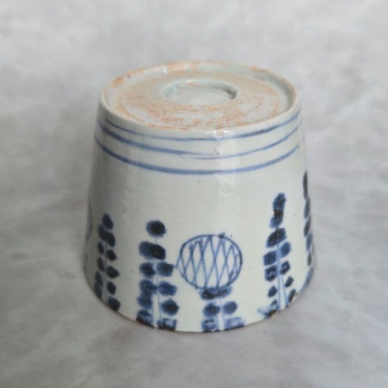 アンティーク　染付　蕎麦猪口　向付　江戸　骨董　金直し　金継ぎ　古伊万里