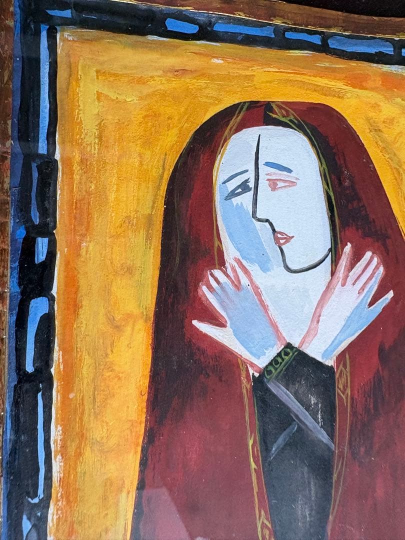 竹中三郎　油絵　額入