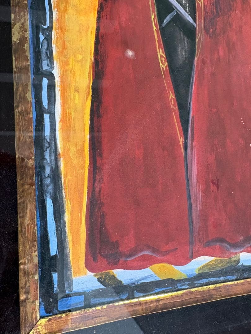 竹中三郎　油絵　額入