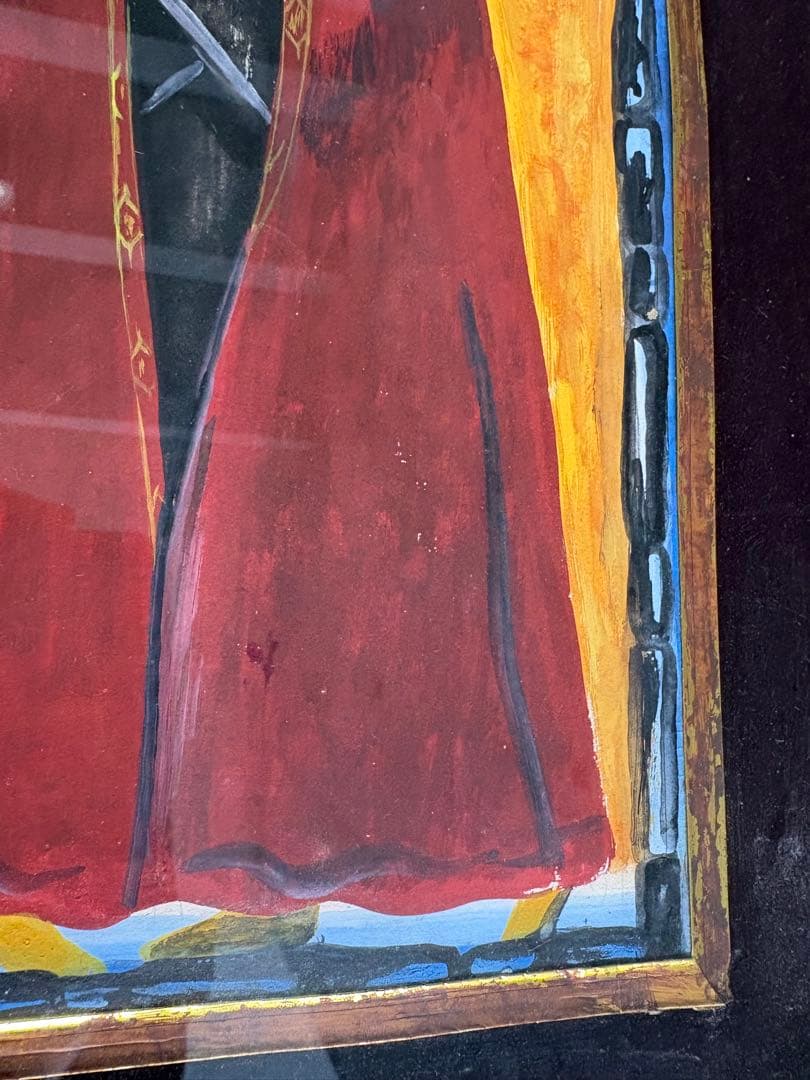 竹中三郎　油絵　額入