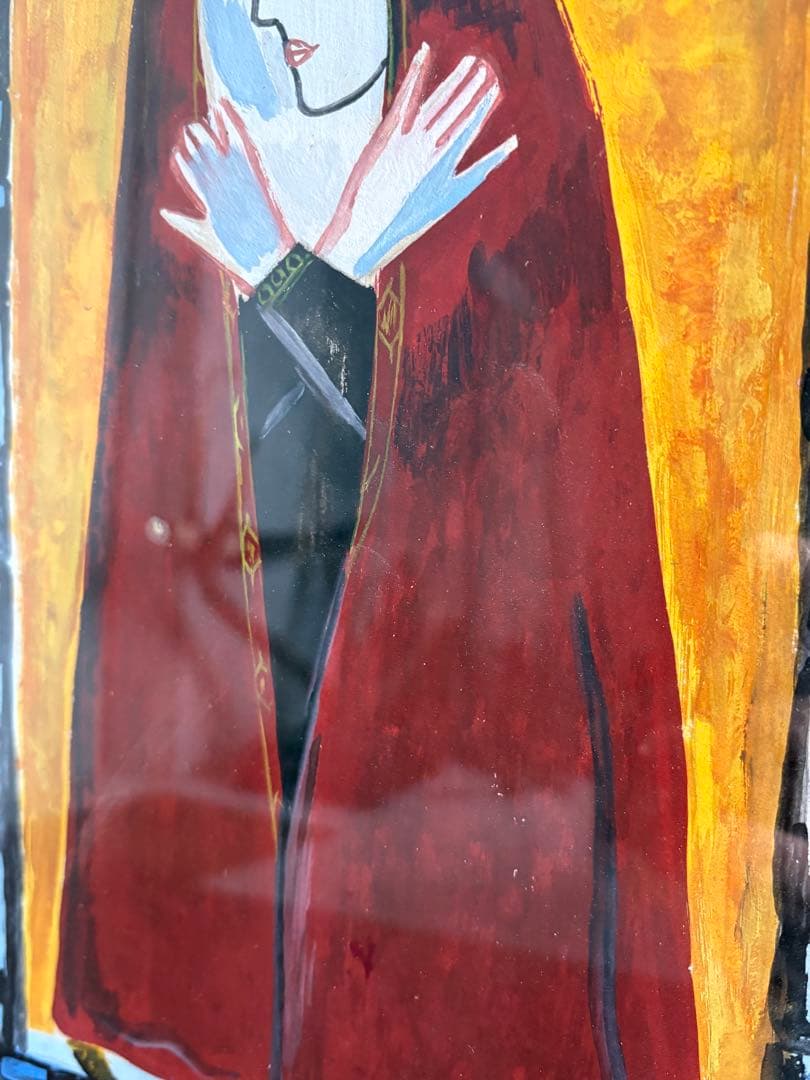 竹中三郎　油絵　額入