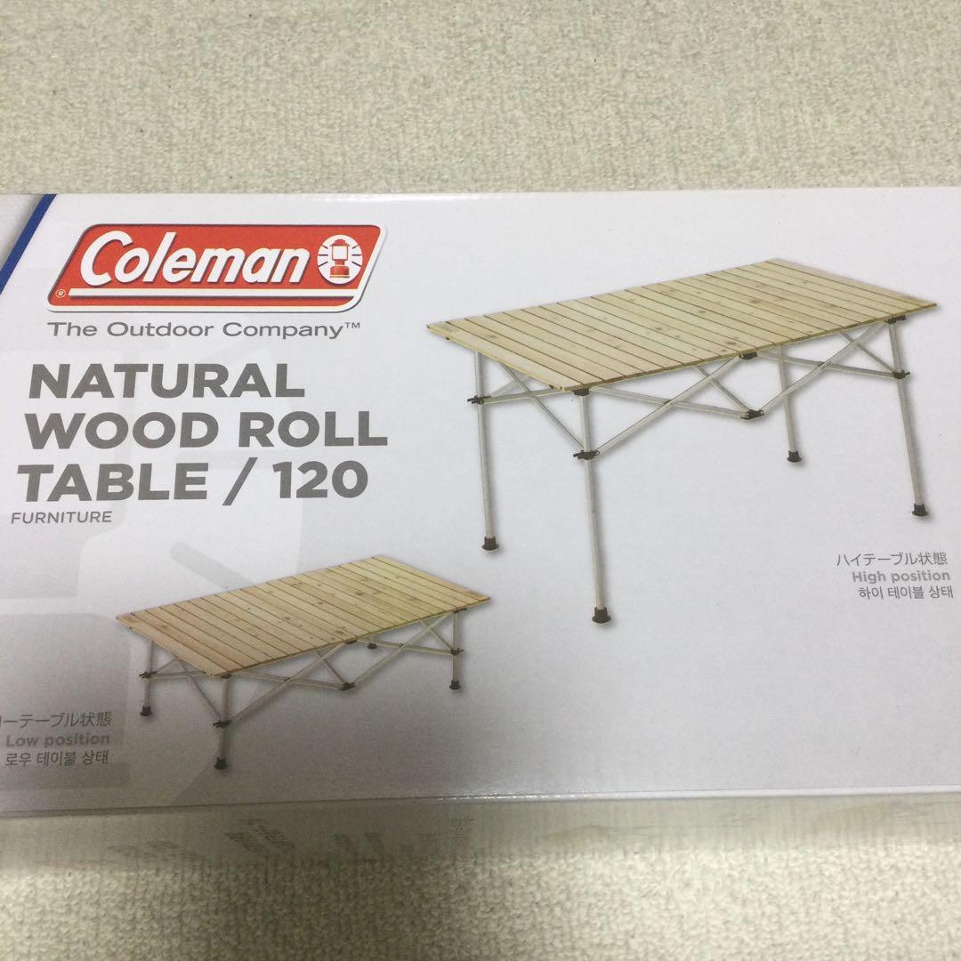 125×70cm 新品 コールマン ナチュラルウッドロールテーブル