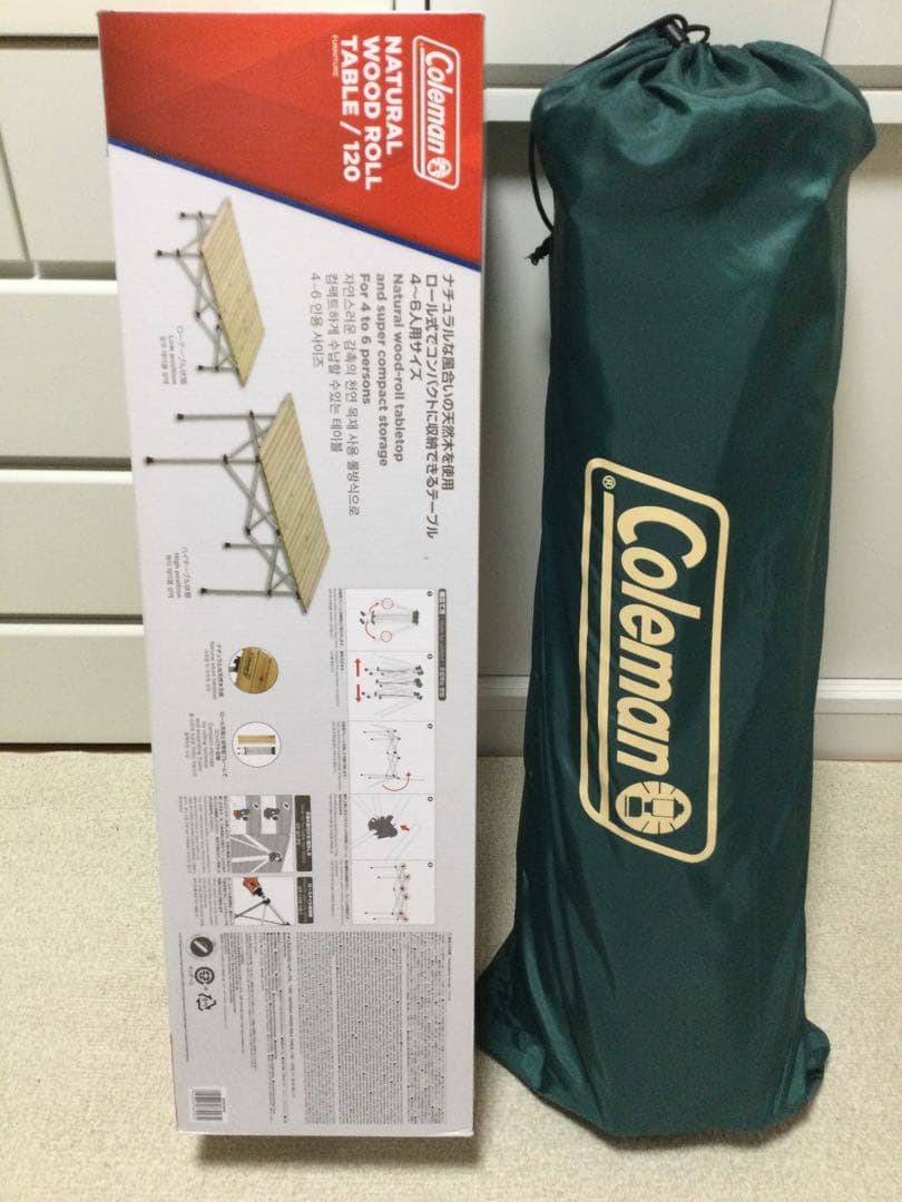 125×70cm 新品 コールマン ナチュラルウッドロールテーブル