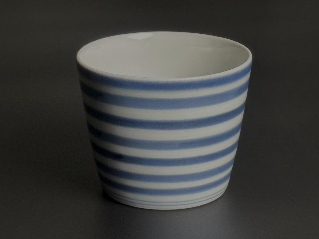 古伊万里 輪線文 そば猪口（横縞文 蕎麦猪口）／ ちょこ ちょく 酒器 江戸時代