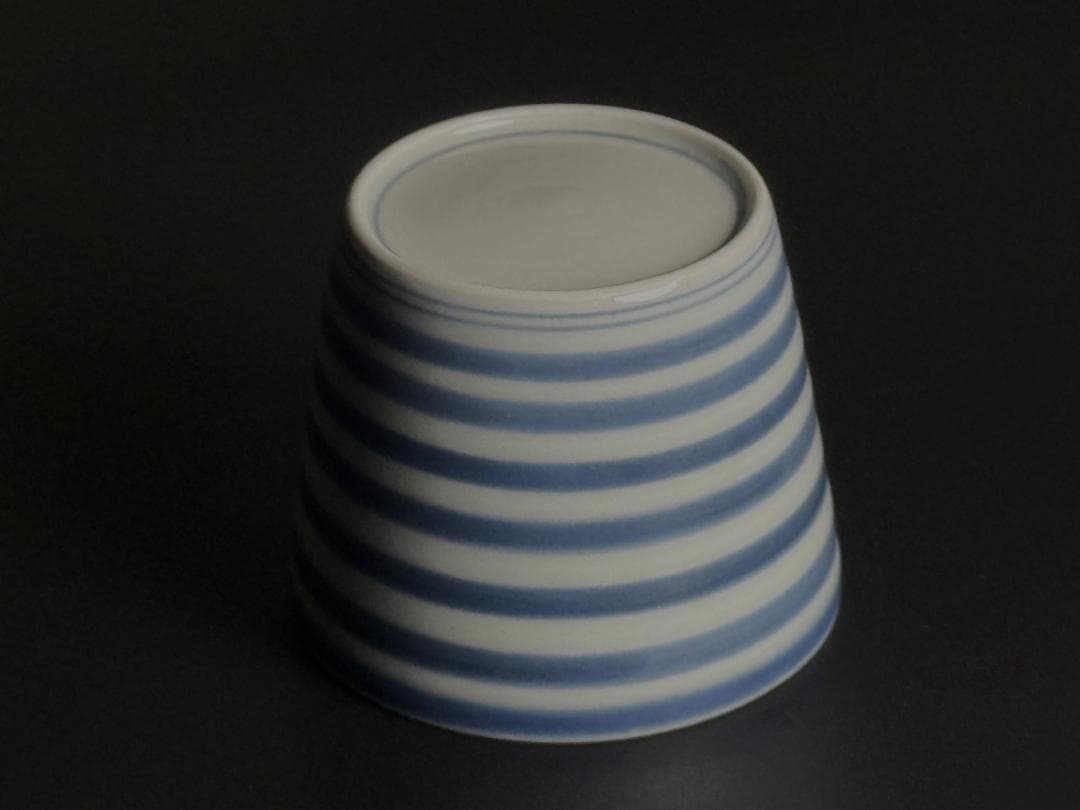 古伊万里 輪線文 そば猪口（横縞文 蕎麦猪口）／ ちょこ ちょく 酒器 江戸時代