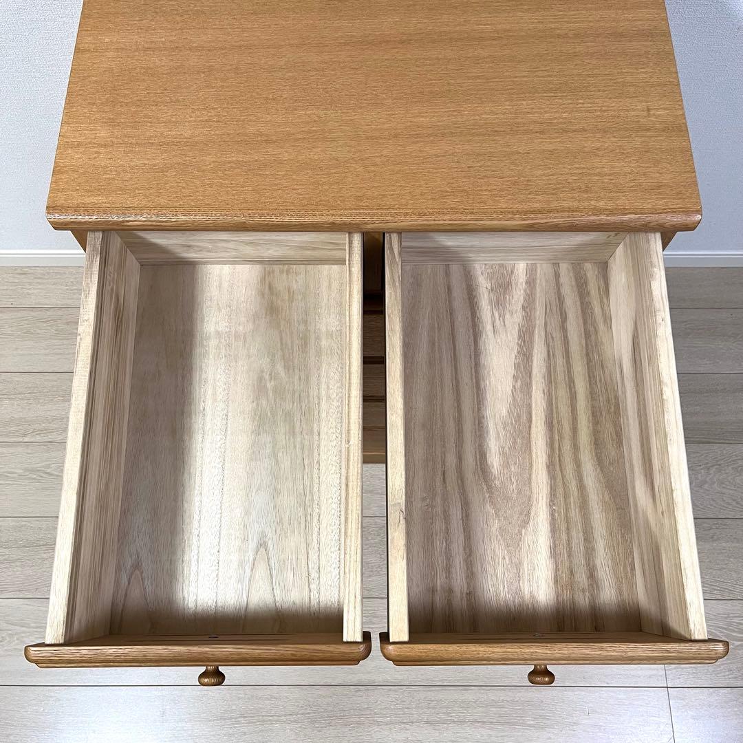 ち06【美品】起立木工 天然木タモ材 チェスト 5段 国産家具 収納タンス