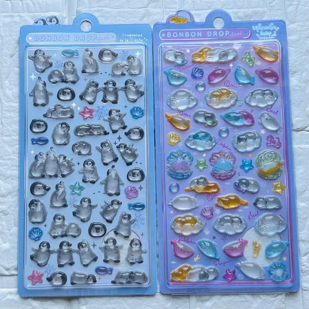 【国内正規品】　ボンボンドロップシール　水族館限定　4枚セット