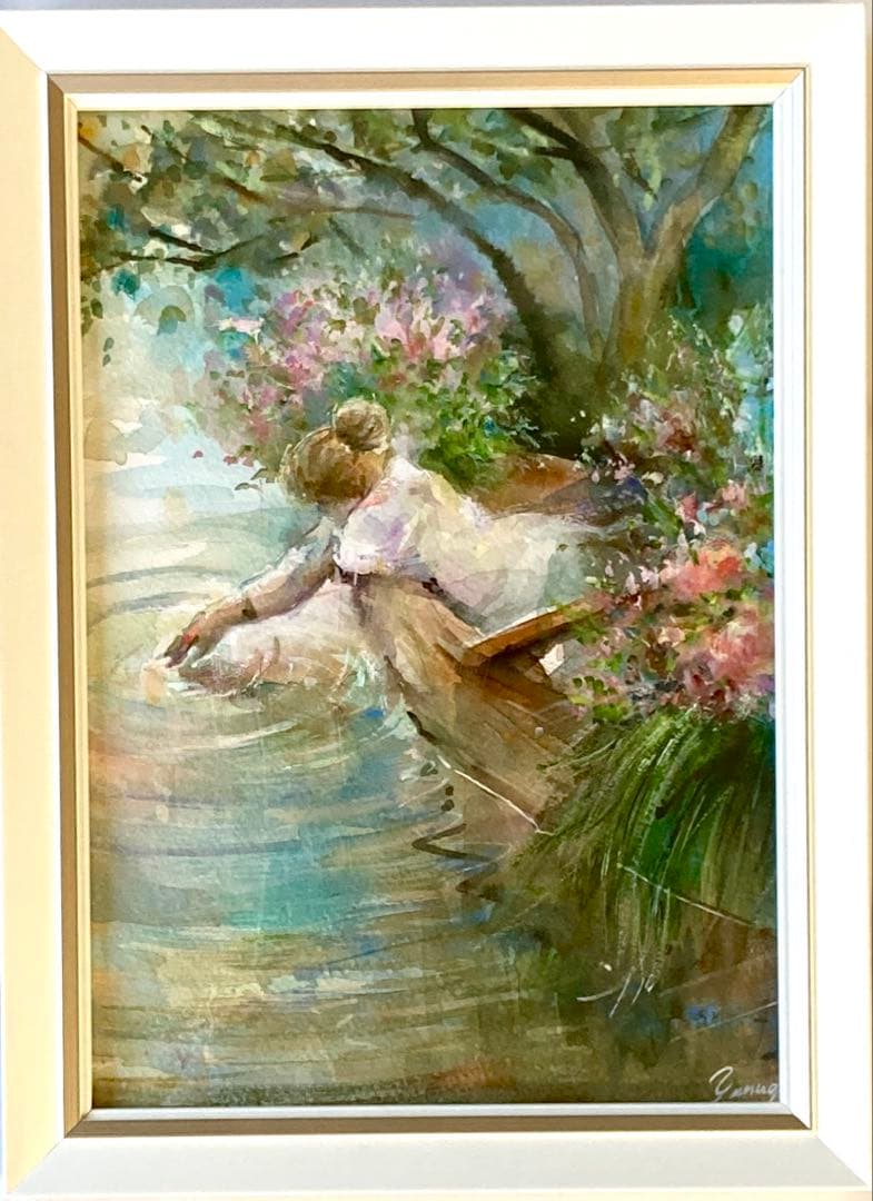 水彩画 原画 水面