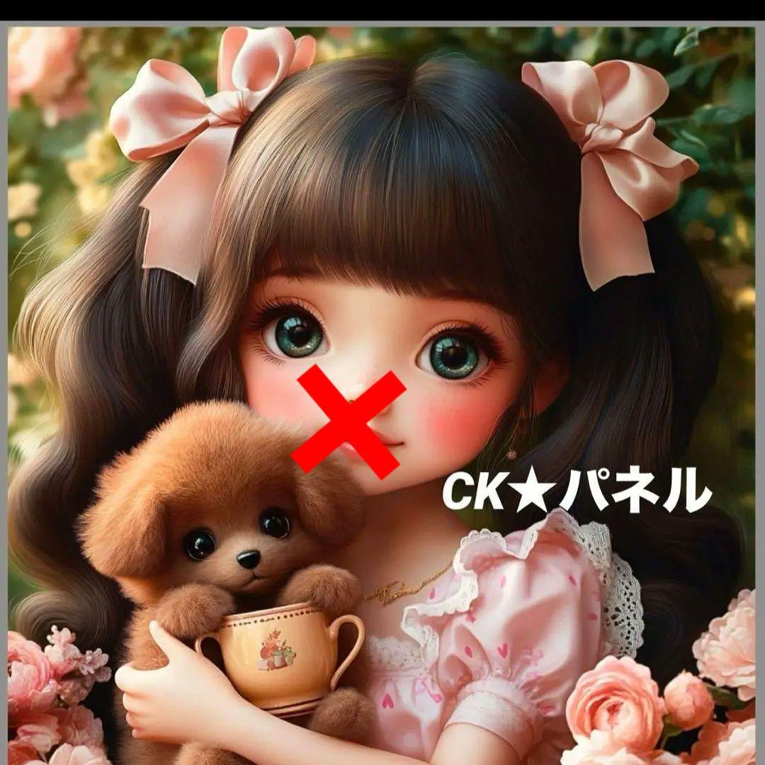 激レア女の子とトイプードル、柴犬パネル生地　ハンドメイド