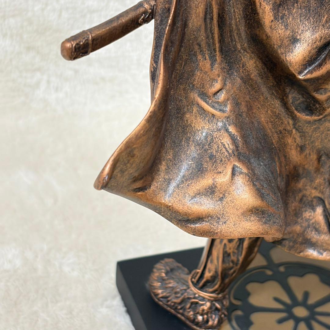 【希少品】人形のこうげつ 戦国武将 織田信長 銅像 ブロンズ調 フィギュア 置物