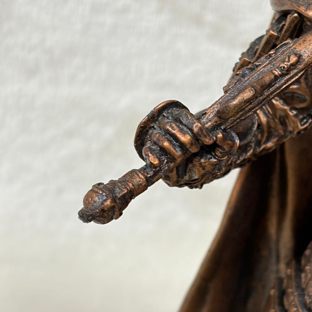 【希少品】人形のこうげつ 戦国武将 織田信長 銅像 ブロンズ調 フィギュア 置物