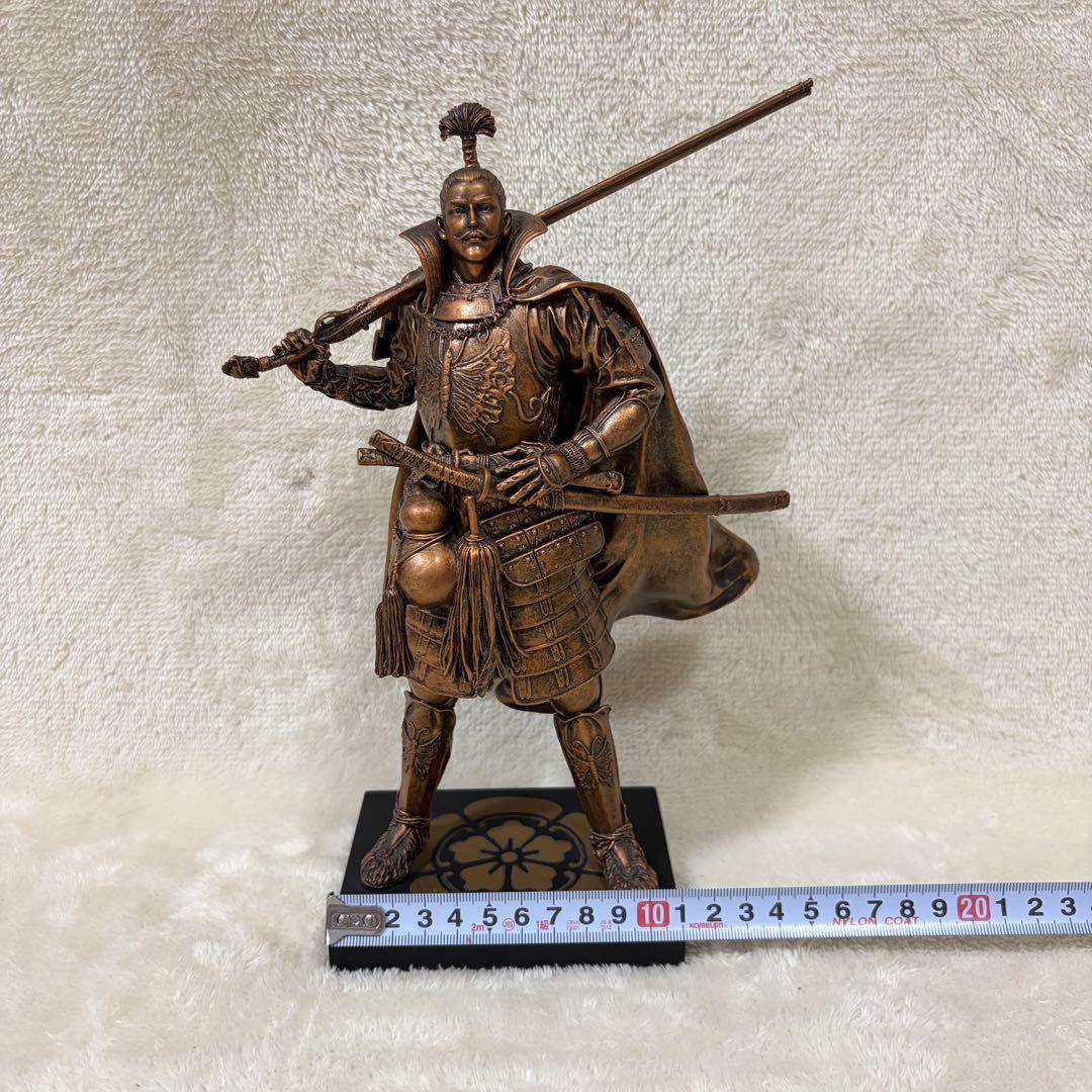【希少品】人形のこうげつ 戦国武将 織田信長 銅像 ブロンズ調 フィギュア 置物