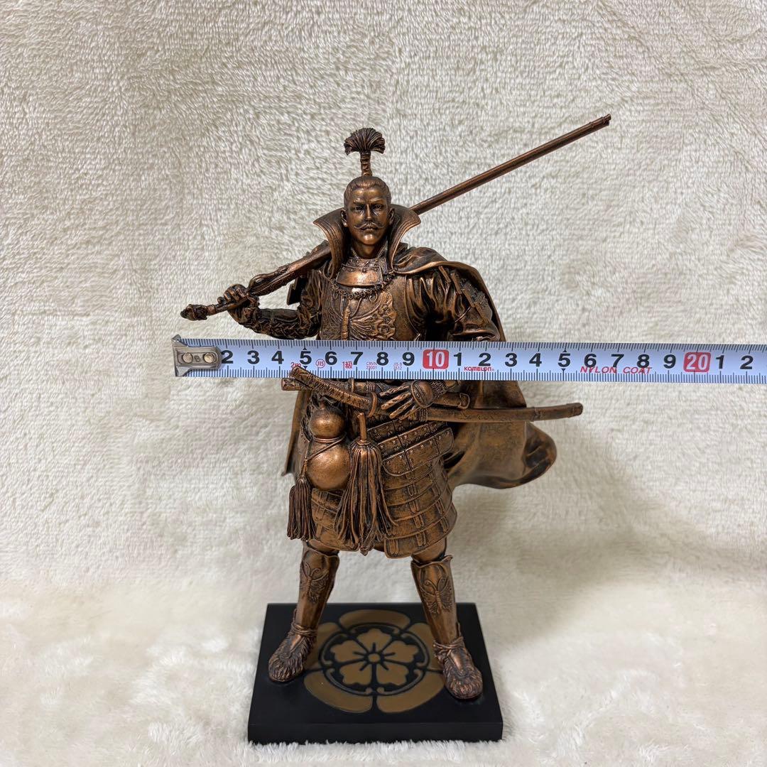 【希少品】人形のこうげつ 戦国武将 織田信長 銅像 ブロンズ調 フィギュア 置物