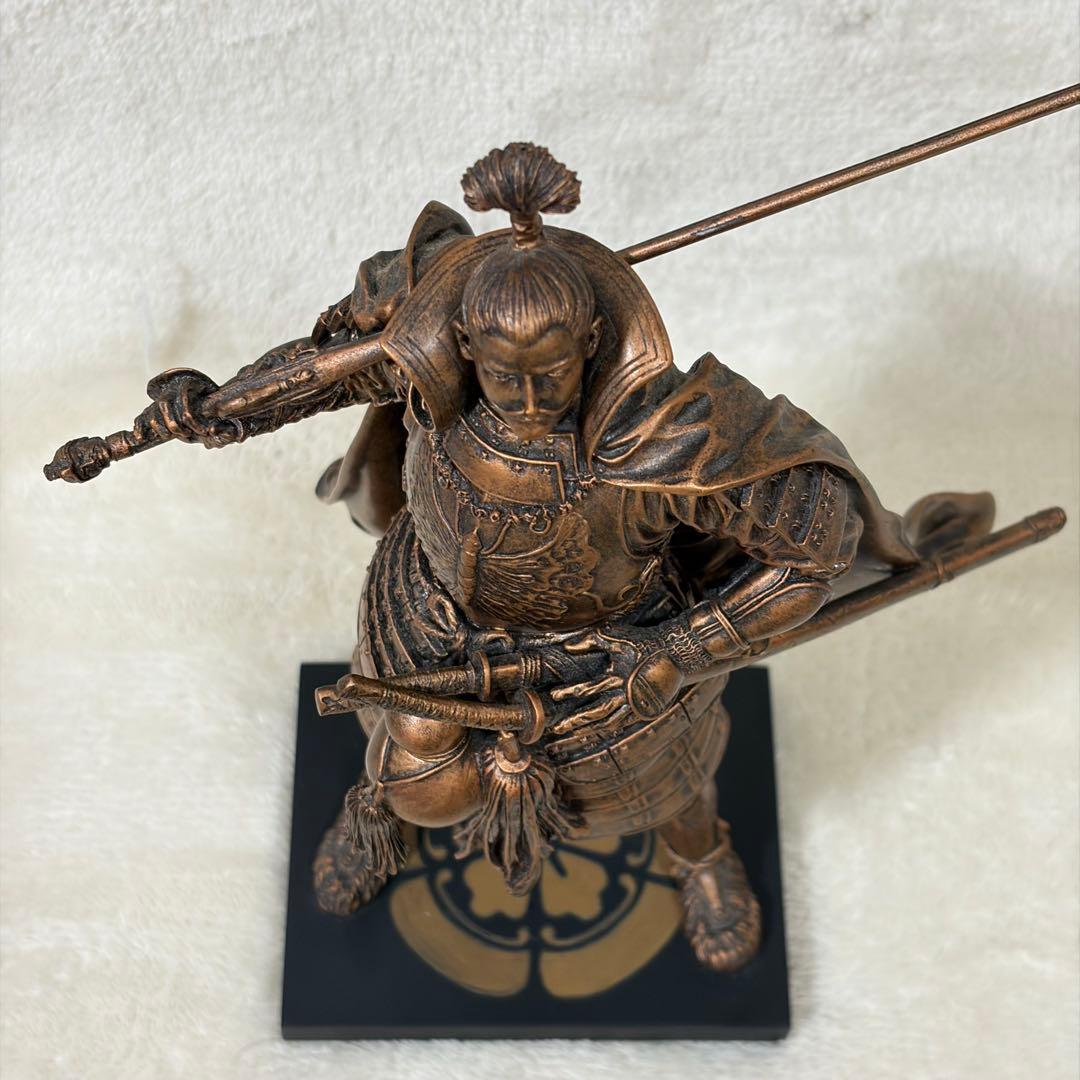 【希少品】人形のこうげつ 戦国武将 織田信長 銅像 ブロンズ調 フィギュア 置物