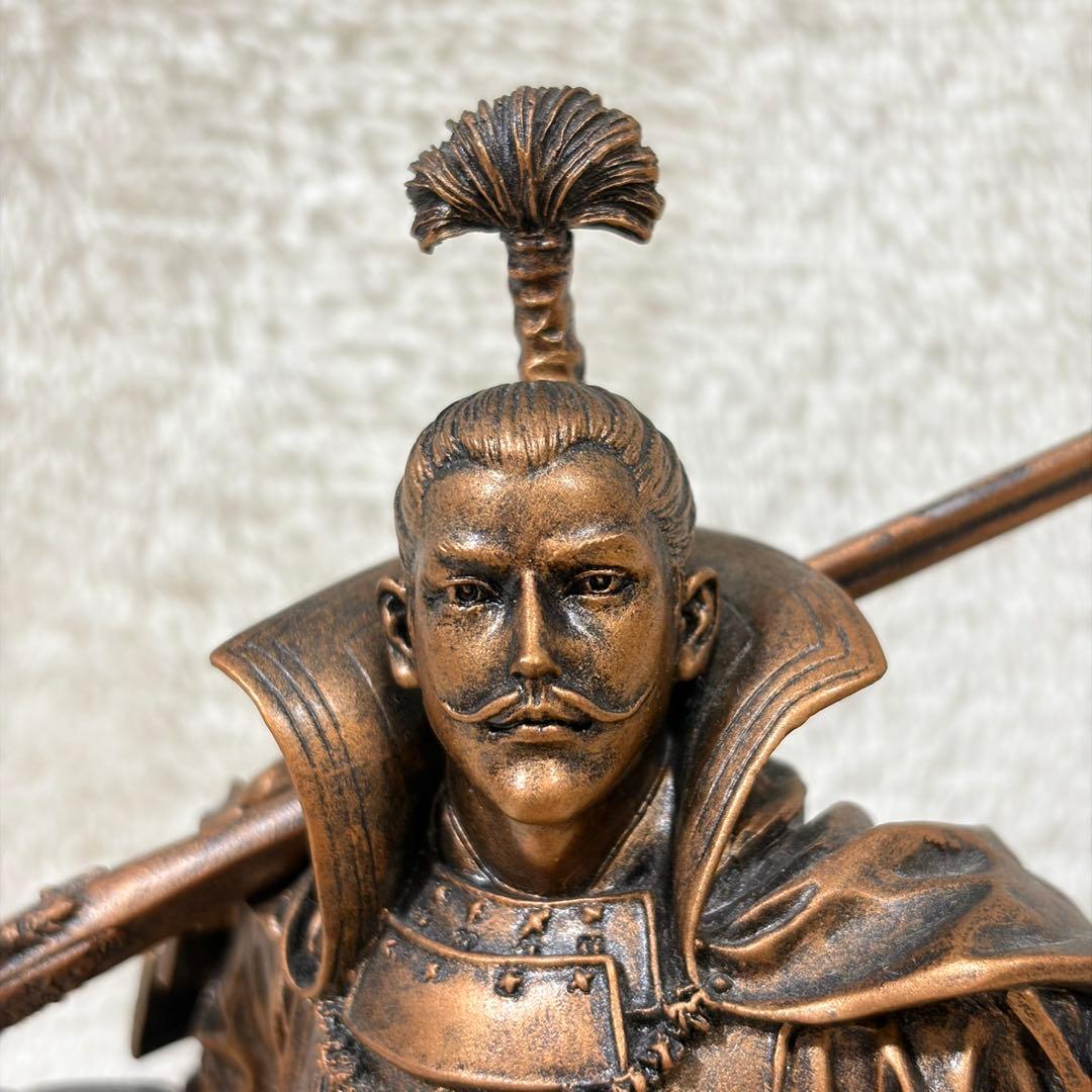 【希少品】人形のこうげつ 戦国武将 織田信長 銅像 ブロンズ調 フィギュア 置物
