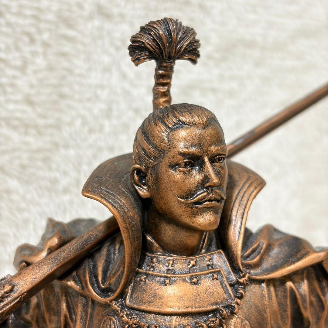 【希少品】人形のこうげつ 戦国武将 織田信長 銅像 ブロンズ調 フィギュア 置物