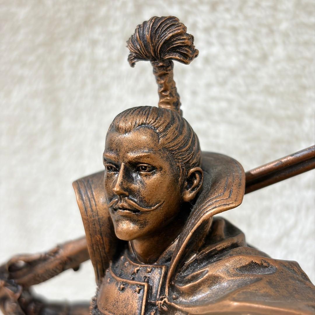 【希少品】人形のこうげつ 戦国武将 織田信長 銅像 ブロンズ調 フィギュア 置物
