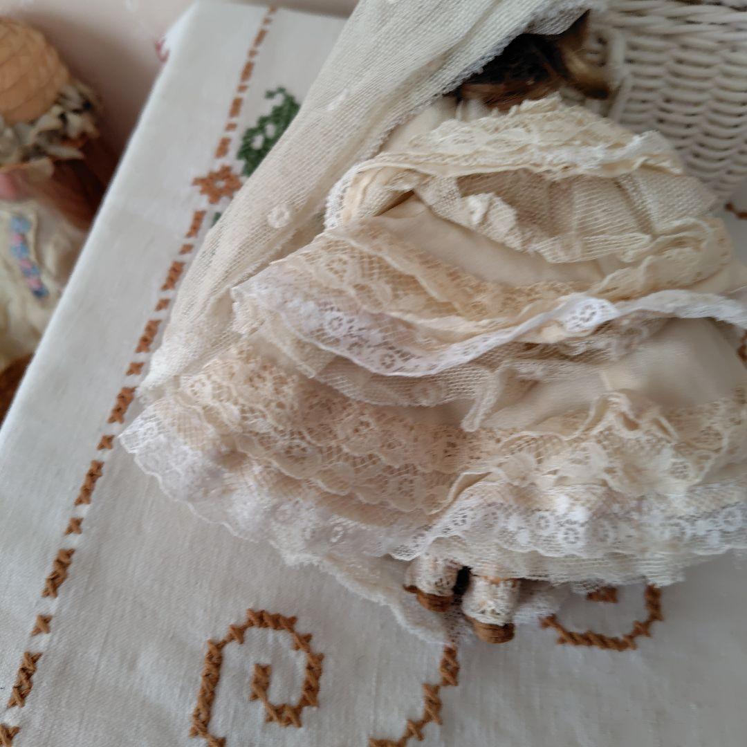 希少フランスアンティーク　ウェディングドール 可愛いお花