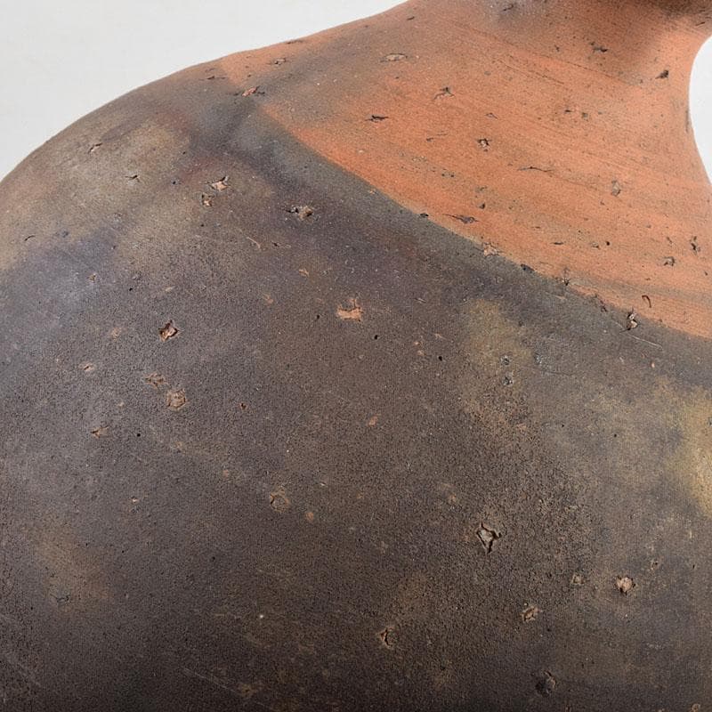 備前焼　古備前　花入　陶印あり　時代箱　C　R8017C