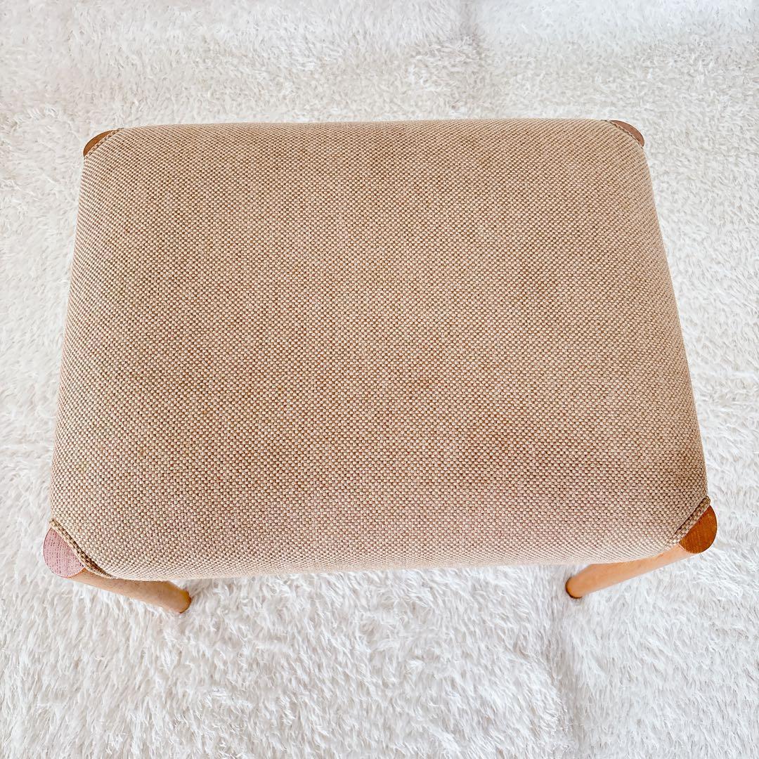 YoROZu様リクエスト品】日進木工 オットマン スツール 天然木 ジャガード