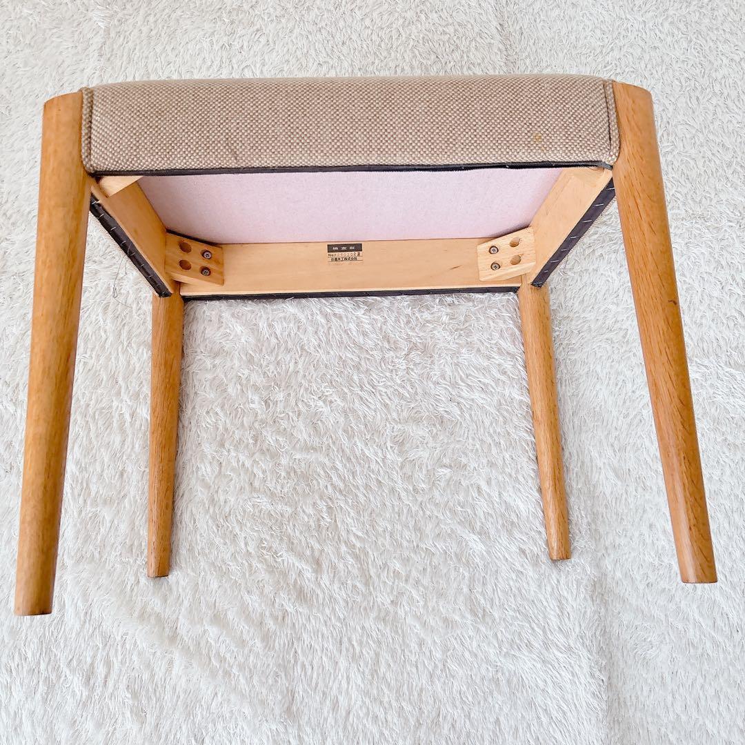 YoROZu様リクエスト品】日進木工 オットマン スツール 天然木 ジャガード
