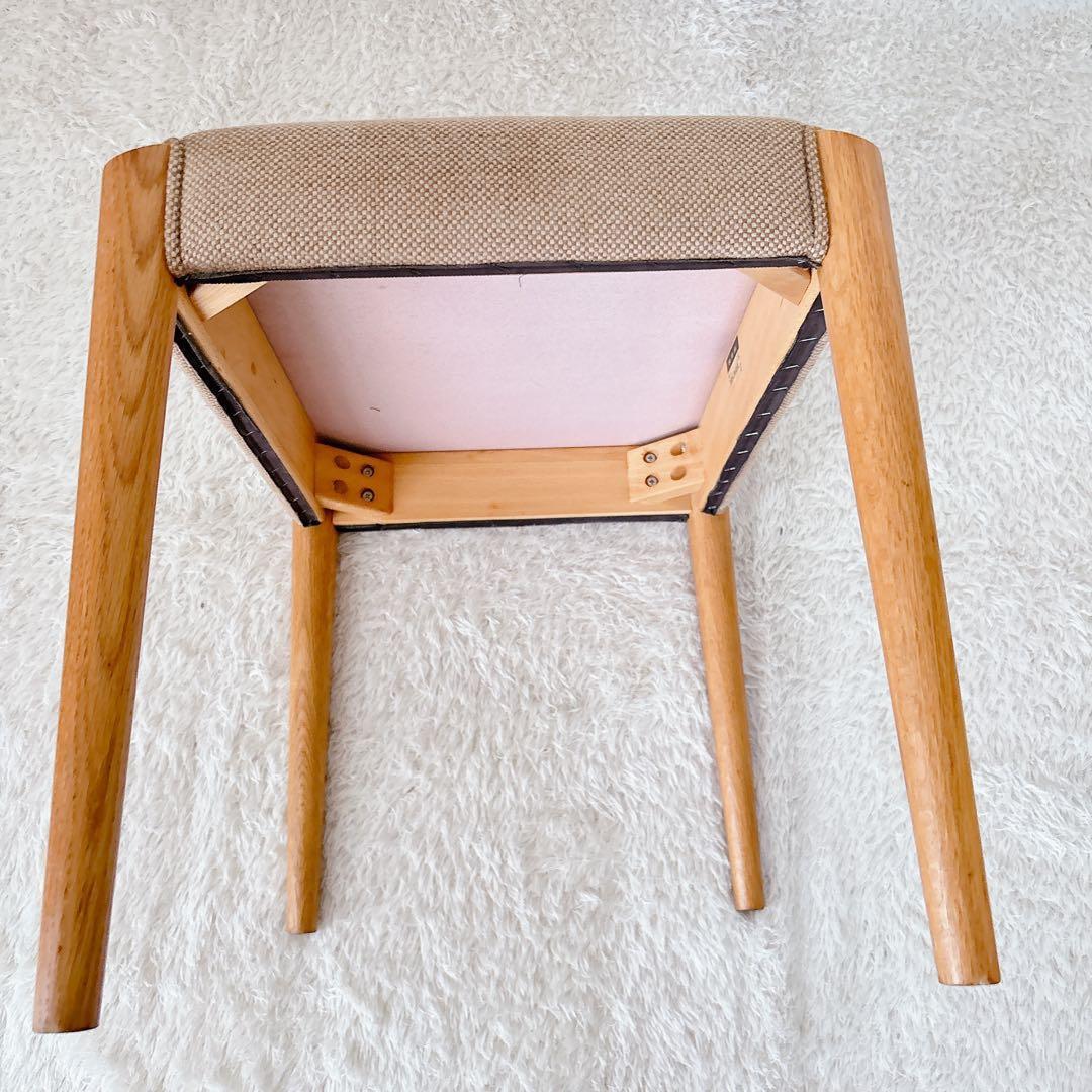 YoROZu様リクエスト品】日進木工 オットマン スツール 天然木 ジャガード