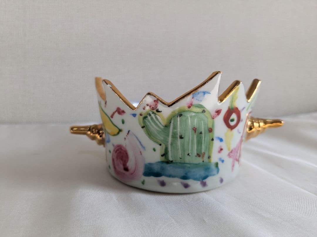 川口淳 色絵金彩 カップ 2客セット