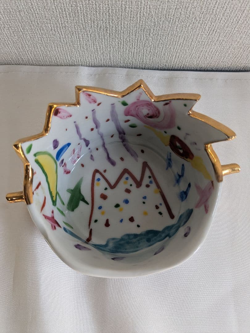 川口淳 色絵金彩 カップ 2客セット