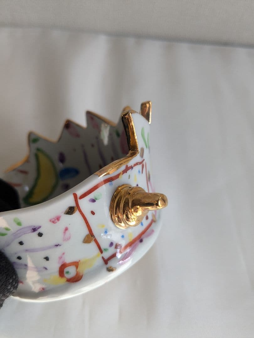 川口淳 色絵金彩 カップ 2客セット