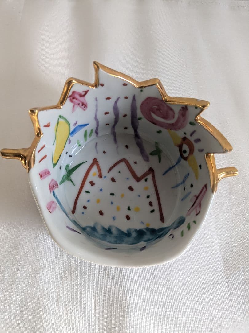 川口淳 色絵金彩 カップ 2客セット