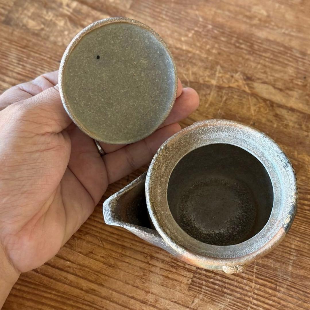 SNT422 作家物 備前焼 宝瓶 急須 煎茶道具 俵摘み 茶器 伝統工芸品